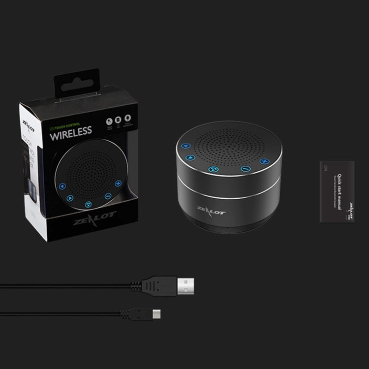 ZEALOT S19 3D Surround Bass Stereo Touch Control Bluetooth V4.2+EDR Speaker, Support AUX, TF Card, For iPhone, Samsung, Huawei, Xiaomi, HTC and Other Smartphones, Bluetooth Distance: about 10m (Black)