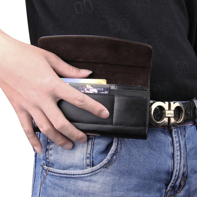 5.5-5.7 inch A1 Universal PU Tabby Texture Cross Section Plug-in Card Waist Bag, For iPhone, Samsung, Sony, Huawei, Meizu, Lenovo, ASUS, Oneplus, Xiaomi, Cubot, Ulefone, Letv, DOOGEE, Vkworld, and other - More iPhone Cases by PMC TechLife | Online Shopping South Africa | PMC TechLife | Buy Now Pay Later Mobicred