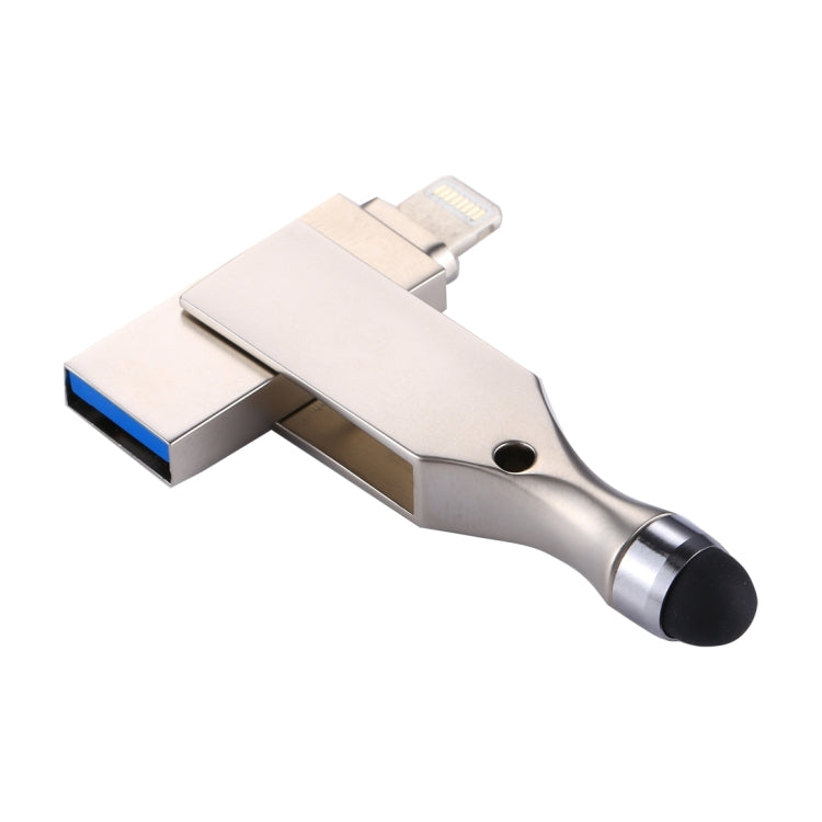 RQW-10E 2 in 1 USB 2.0 & 8 Pin 32GB Flash Drive with Stylus Pen, for iPhone & iPad & iPod & Most Android Smartphones & PC Computer - free shipping - PMC Jewellery - Order now!