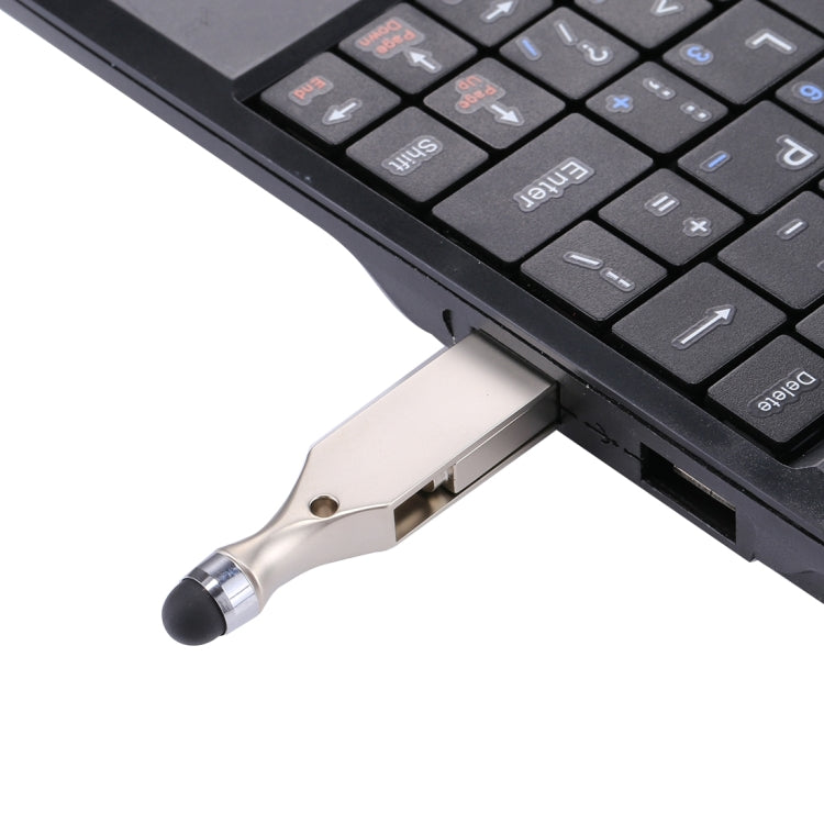 RQW-10E 2 in 1 USB 2.0 & 8 Pin 32GB Flash Drive with Stylus Pen, for iPhone & iPad & iPod & Most Android Smartphones & PC Computer