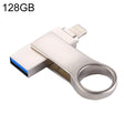 RQW-10D 2 in 1 USB 2.0 & 8 Pin 128GB Flash Drive - U Disk & Card Reader by PMC TechLife | Online Shopping South Africa | PMC TechLife | Buy Now Pay Later Mobicred