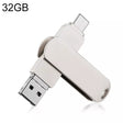 RQW-10X 3 in 1 USB 2.0 & 8 Pin & USB-C / Type-C 32GB Flash Drive, for iPhone & iPad & iPod & Most Android Smartphones & PC Computer - U Disk & Card Reader by PMC TechLife | Online Shopping South Africa | PMC TechLife | Buy Now Pay Later Mobicred