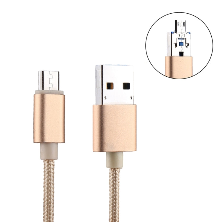 RQW-18S 8 Pin 32GB Multi-functional Flash Disk Drive with USB / Micro USB to Micro USB Cable(Gold)