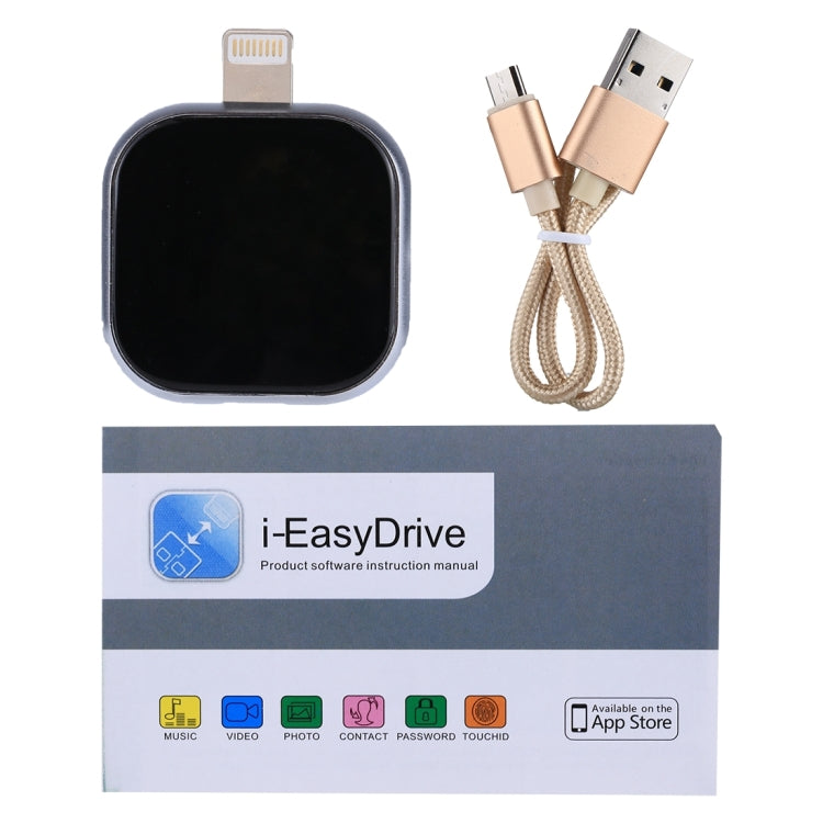 RQW-18S 8 Pin 64GB Multi-functional Flash Disk Drive with USB / Micro USB to Micro USB Cable(Black)