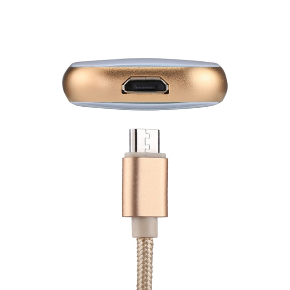 RQW-18S 8 Pin 128GB Multi-functional Flash Disk Drive with USB / Micro USB to Micro USB Cable(Gold)