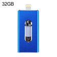 RQW-02 3 in 1 USB 2.0 & 8 Pin & Micro USB 32GB Flash Drive(Blue) - U Disk & Card Reader by PMC TechLife | Online Shopping South Africa | PMC TechLife | Buy Now Pay Later Mobicred