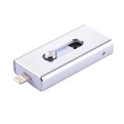 RQW-02 3 in 1 USB 2.0 & 8 Pin & Micro USB 128GB Flash Drive(Silver)