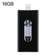 RQW-02 3 in 1 USB 2.0 & 8 Pin & Micro USB 16GB Flash Drive(Black) - U Disk & Card Reader by PMC TechLife | Online Shopping South Africa | PMC TechLife | Buy Now Pay Later Mobicred