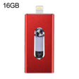 RQW-02  3 in 1 USB 2.0 & 8 Pin & Micro USB 16GB Flash Drive(Red) - U Disk & Card Reader by PMC TechLife | Online Shopping South Africa | PMC TechLife | Buy Now Pay Later Mobicred