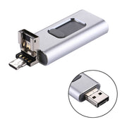 easyflash RQW-01B 3 in 1 USB 2.0 & 8 Pin & Micro USB 32GB Flash Drive(Silver)