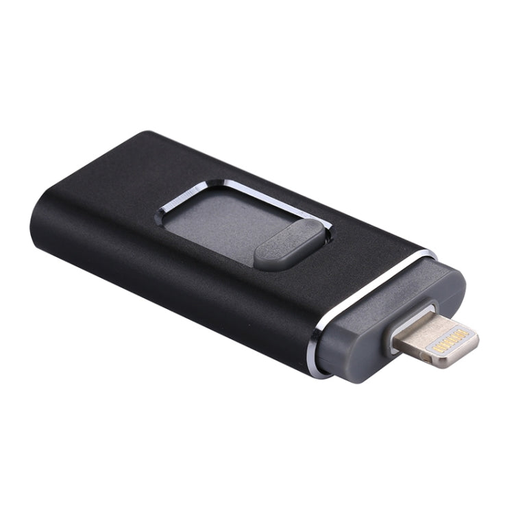 easyflash RQW-01B 3 in 1 USB 2.0 & 8 Pin & Micro USB 64GB Flash Drive(Black)