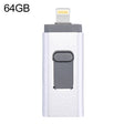 easyflash RQW-01B 3 in 1 USB 2.0 & 8 Pin & Micro USB 64GB Flash Drive(Silver) - U Disk & Card Reader by PMC TechLife | Online Shopping South Africa | PMC TechLife | Buy Now Pay Later Mobicred