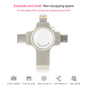 RQW-11S 4 in 1 USB 2.0 & 8 Pin & Micro USB & USB-C / Type-C 32GB Flash Drive