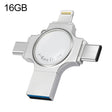 RQW-11S 4 in 1 USB 2.0 & 8 Pin & Micro USB & USB-C / Type-C 16GB Flash Drive - free shipping - PMC TechLife - Order now!