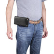 Men Lambskin Texture Multi-functional Universal Mobile Phone Waist Pack Leather Case for 6.0 Inch or Below Smartphones (Black) - free shipping - PMC TechLife - Order now!