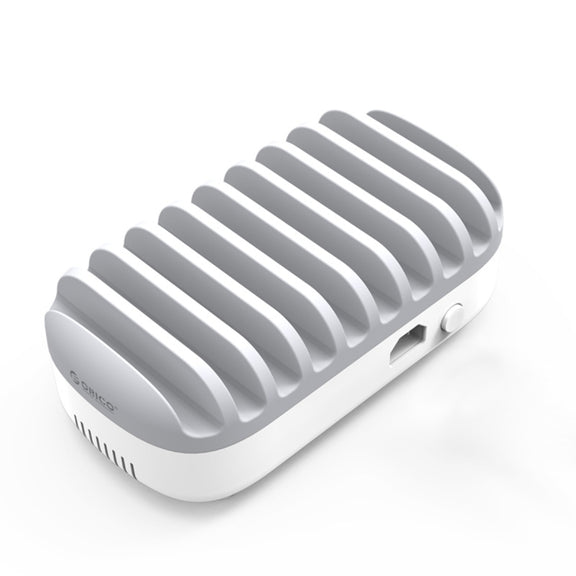 ORICO DUK-10P 120W 10 USB Ports Smart Charging Station with Phone & Tablet Stand, AU Plug(White)