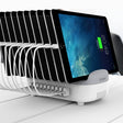 ORICO DUK-10P 120W 10 USB Ports Smart Charging Station with Phone & Tablet Stand, US Plug(White) - Multifunction Charger by ORICO | Online Shopping South Africa | PMC TechLife | Buy Now Pay Later Mobicred