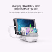 ORICO DUK-10P 120W 10 USB Ports Smart Charging Station with Phone & Tablet Stand, UK Plug(Black)