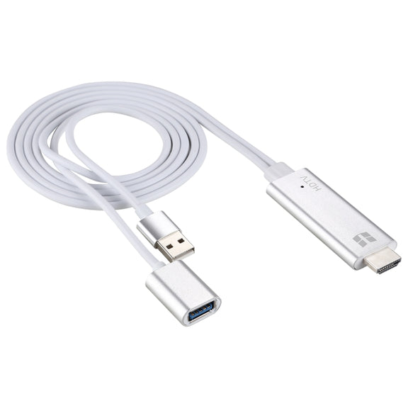 USB 3.0 Female HDMI HD 1080P Video Converter HDTV Cable(Silver)