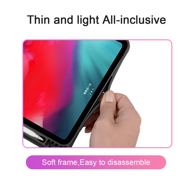 Horizontal Flip Leather Case with Pen Slot Three-folding Holder & Wake-up / Sleep Function for iPad Air 13 2024 / Pro 12.9 (2018)(Black) - iPad Pro 12.9 (2018) Cases by PMC TechLife | Online Shopping South Africa | PMC TechLife | Buy Now Pay Later Mobicred
