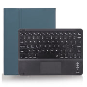 X-11BC Skin Plain Texture Detachable Bluetooth Keyboard Tablet Case for iPad Pro 11 inch 2020 / 2018, with Touchpad & Pen Slot(Dark Green)
