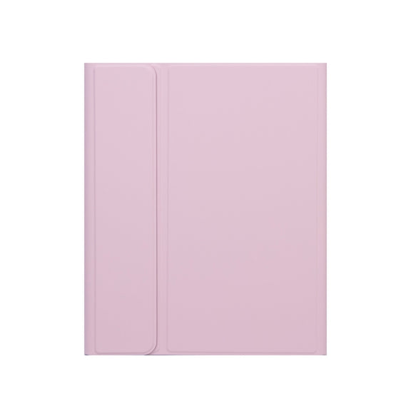X-11BC Skin Plain Texture Detachable Bluetooth Keyboard Tablet Case for iPad Pro 11 inch 2020 / 2018, with Touchpad & Pen Slot(Pink)
