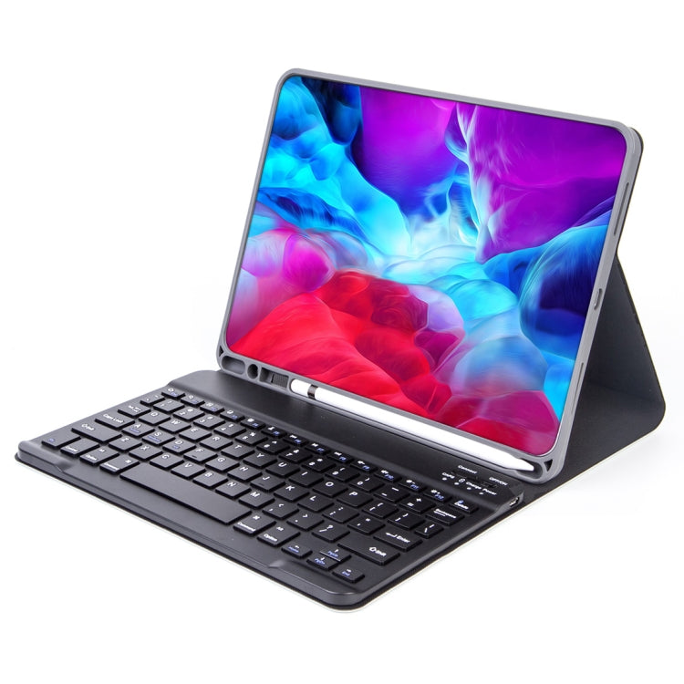 X-11B Skin Plain Texture Detachable Bluetooth Keyboard Tablet Case for iPad Pro 11 inch 2020 / 2018, with Pen Slot (Pink)