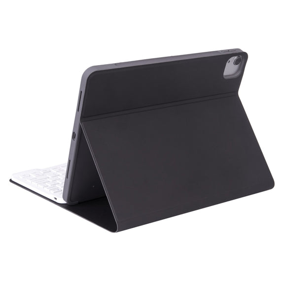 X-11B Skin Plain Texture Detachable Bluetooth Keyboard Tablet Case for iPad Pro 11 inch 2020 / 2018, with Pen Slot (Black)
