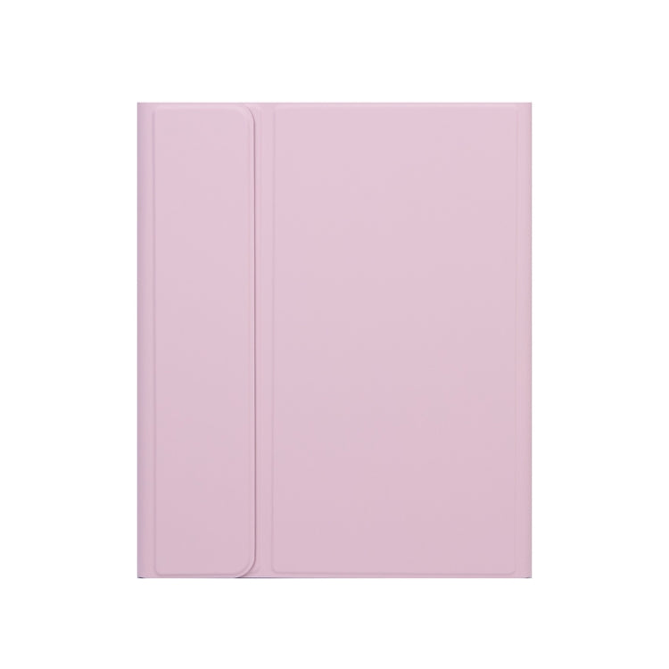 X-11B Skin Plain Texture Detachable Bluetooth Keyboard Tablet Case for iPad Pro 11 inch 2020 / 2018, with Pen Slot (Pink)
