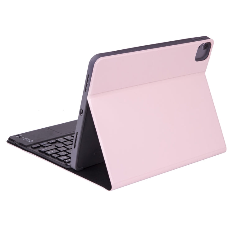 X-11BCS Skin Plain Texture Detachable Bluetooth Keyboard Tablet Case for iPad Pro 11 inch 2020 / 2018, with Touchpad & Pen Slot & Backlight (Pink) - For iPad Pro by PMC TechLife | Online Shopping South Africa | PMC TechLife