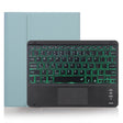 X-11BCS Skin Plain Texture Detachable Bluetooth Keyboard Tablet Case for iPad Pro 11 inch 2020 / 2018, with Touchpad & Pen Slot & Backlight (Green) - For iPad Pro by PMC TechLife | Online Shopping South Africa | PMC TechLife