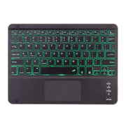 X-11BCS Skin Plain Texture Detachable Bluetooth Keyboard Tablet Case for iPad Pro 11 inch 2020 / 2018, with Touchpad & Pen Slot & Backlight (Green)