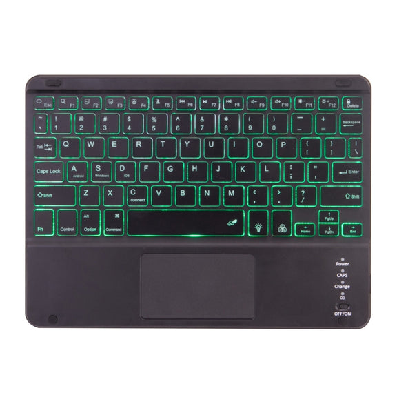 X-11BCS Skin Plain Texture Detachable Bluetooth Keyboard Tablet Case for iPad Pro 11 inch 2020 / 2018, with Touchpad & Pen Slot & Backlight (Green)