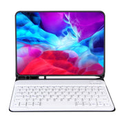 X-11BS Skin Plain Texture Detachable Bluetooth Keyboard Tablet Case for iPad Pro 11 inch 2020 / 2018, with Pen Slot & Backlight (Black)