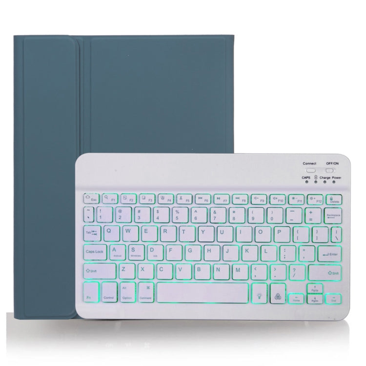 X-11BS Skin Plain Texture Detachable Bluetooth Keyboard Tablet Case for iPad Pro 11 inch 2020 / 2018, with Pen Slot & Backlight (Dark Green) - For iPad Pro by PMC TechLife | Online Shopping South Africa | PMC TechLife