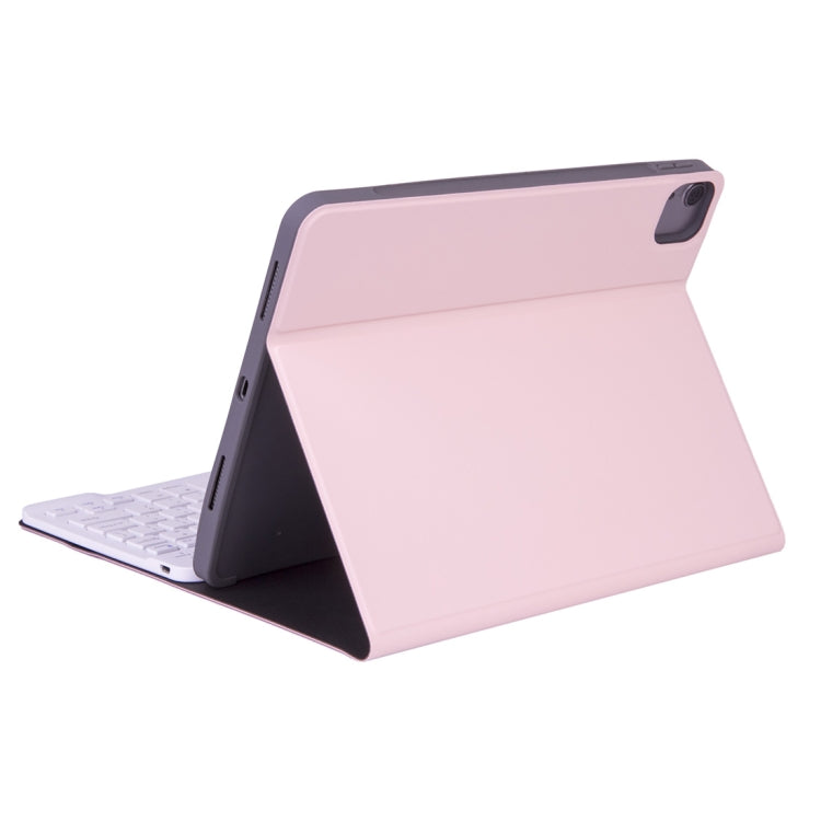 X-11BS Skin Plain Texture Detachable Bluetooth Keyboard Tablet Case for iPad Pro 11 inch 2020 / 2018, with Pen Slot & Backlight (Pink) - free shipping - PMC TechLife - Order now!