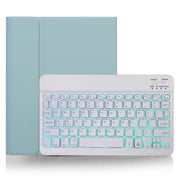X-11BS Skin Plain Texture Detachable Bluetooth Keyboard Tablet Case for iPad Pro 11 inch 2020 / 2018, with Pen Slot & Backlight (Green)