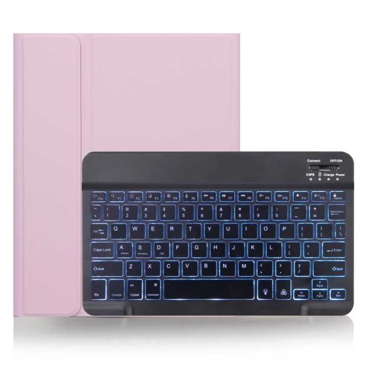 X-11BS Skin Plain Texture Detachable Bluetooth Keyboard Tablet Case for iPad Pro 11 inch 2020 / 2018, with Pen Slot & Backlight (Pink) - free shipping - PMC TechLife - Order now!