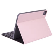 X-11BS Skin Plain Texture Detachable Bluetooth Keyboard Tablet Case for iPad Pro 11 inch 2020 / 2018, with Pen Slot & Backlight (Pink)