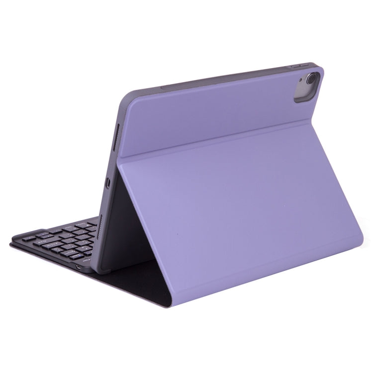 X-11BS Skin Plain Texture Detachable Bluetooth Keyboard Tablet Case for iPad Pro 11 inch 2020 / 2018, with Pen Slot & Backlight (Light Purple) - For iPad Pro by PMC TechLife | Online Shopping South Africa | PMC TechLife