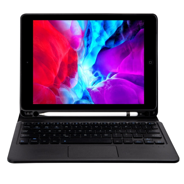 YT11B-A Detachable Candy Color Bluetooth Keyboard Leather Tablet Case with Touch Pad & Pen Slot & Holder for iPad Pro 11 2022 / 2021 / Air 5 / Air 4 (Black)