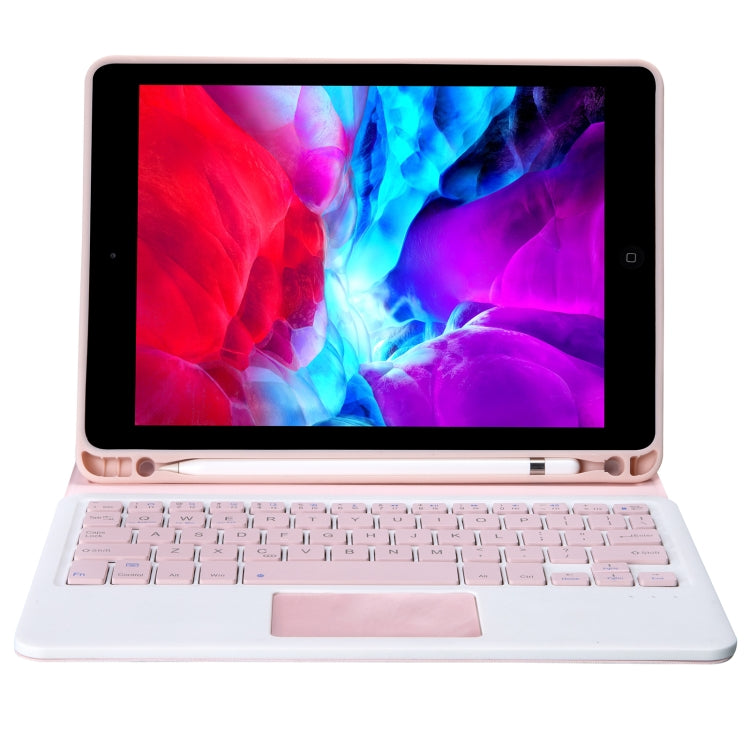 YT11B-A Detachable Candy Color Bluetooth Keyboard Leather Tablet Case with Touch Pad & Pen Slot & Holder for iPad Pro 11 2022 / 2021 / Air 5 / Air 4 (Pink) - For iPad Pro by PMC TechLife | Online Shopping South Africa | PMC TechLife | Buy Now Pay Later Mobicred