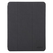 Mutural YASHI Series TPU + PU Cloth Pattern Texture Horizontal Flip Leather Case with Three-folding Holder & Pen Slot & Wake-up / Sleep Function For iPad Air 2022 / 2020 10.9(Black)