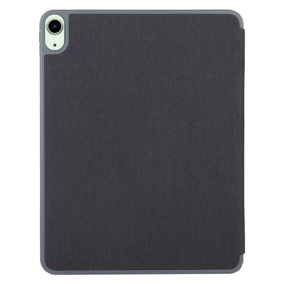 Mutural YASHI Series TPU + PU Cloth Pattern Texture Horizontal Flip Leather Case with Three-folding Holder & Pen Slot & Wake-up / Sleep Function For iPad Air 2022 / 2020 10.9(Black)