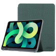 Mutural YASHI Series TPU + PU Cloth Pattern Texture Horizontal Flip Leather Case with Three-folding Holder & Pen Slot & Wake-up / Sleep Function For iPad Air 2022 / 2020 10.9(Green) - free shipping - PMc TechLife - Order now!