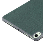 Mutural YASHI Series TPU + PU Cloth Pattern Texture Horizontal Flip Leather Case with Three-folding Holder & Pen Slot & Wake-up / Sleep Function For iPad Air 2022 / 2020 10.9(Green)