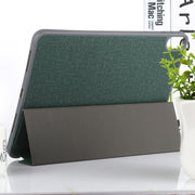 Mutural YASHI Series TPU + PU Cloth Pattern Texture Horizontal Flip Leather Case with Three-folding Holder & Pen Slot & Wake-up / Sleep Function For iPad Air 2022 / 2020 10.9(Green)