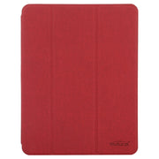 Mutural YASHI Series TPU + PU Cloth Pattern Texture Horizontal Flip Leather Case with Three-folding Holder & Pen Slot & Wake-up / Sleep Function For iPad Air 2022 / 2020 10.9(Red)