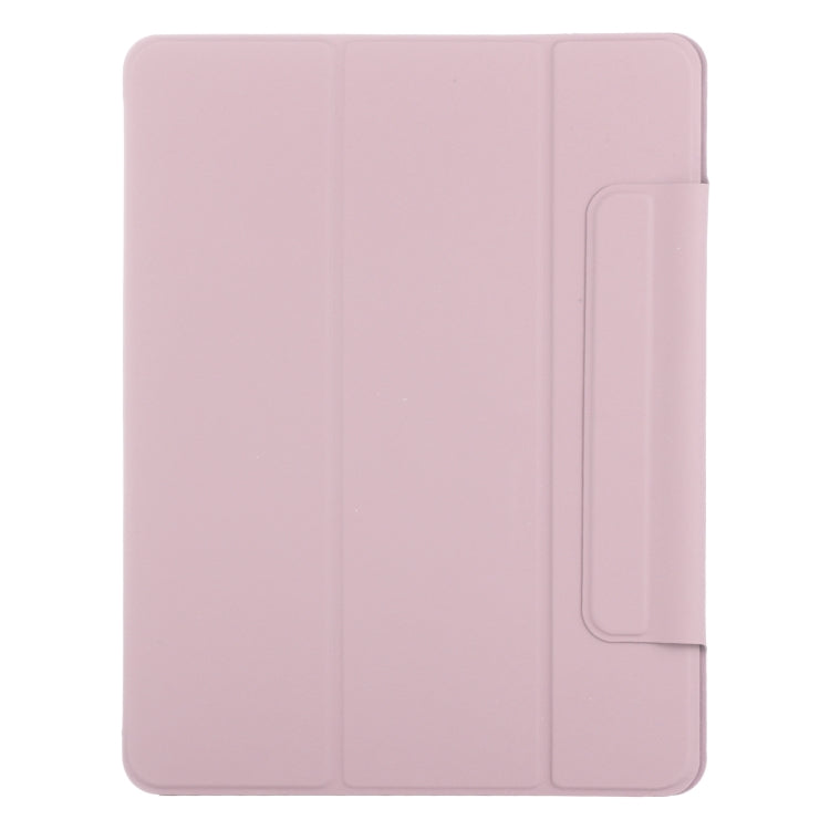For iPad Air 13 2024 / Pro 12.9 2020 Double-sided Magnetic Flip PU Leather Tablet Case With Holder & Sleep / Wake-up Function(Rose Gold)
