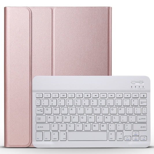A11 Bluetooth 3.0 Ultra-thin ABS Detachable Bluetooth Keyboard Leather Tablet Case with Holder for iPad Pro 11 2022 / 2021 / Air 5 / Air 4 (Rose Gold) - For iPad Pro by PMC Jewellery | Online Shopping South Africa | PMC Jewellery | Buy Now Pay Later Mobicred